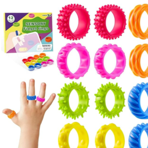 12 Stück Fidget Toys Kinder, Silikon Sensorikringe Anti Stress, ADHS Spielzeug Hilfsmittel für Kinder bei Autismus